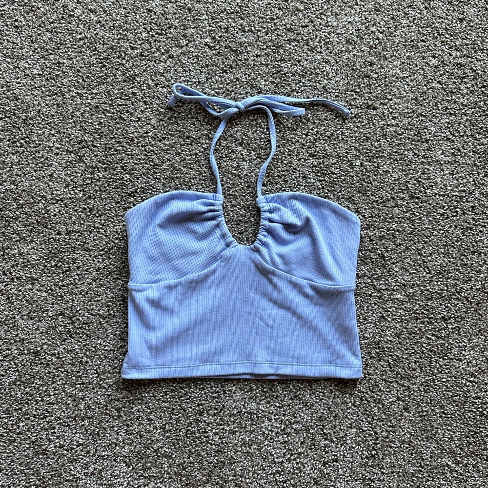 Aritzia Wilfred Free Halter Cropped Tank Top